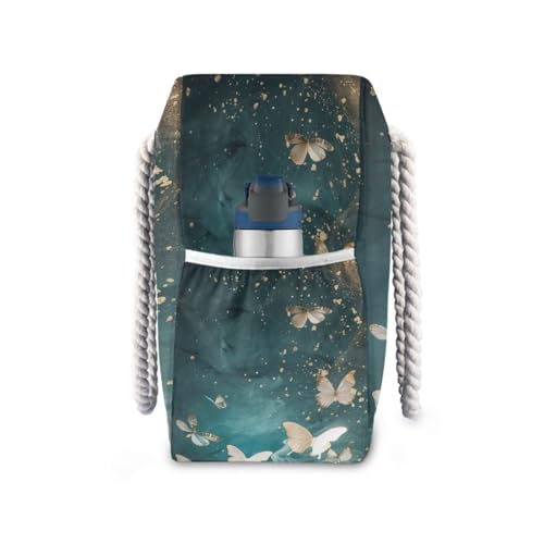 Elegant Butterfly Beach Bag & Travel Tote Bag Large Sandproof Wet Pouch for Gym Travel, Lightweight Outdoor Bag3