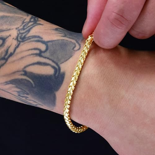 Pulsera Nuragold Oro Amarillo 14k 8 Pulgadas Hombre miniatura 2