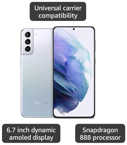 Image of Samsung Galaxy S21+ 5G, 128GB, Silver - Unlocked (Renewed)
