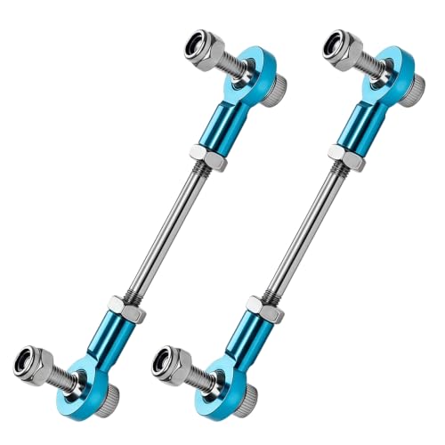 FOCMKEAS 2 Pcs RC Toy Push Rod, M3x50mm Tie Rods Blue Ball Head Joint