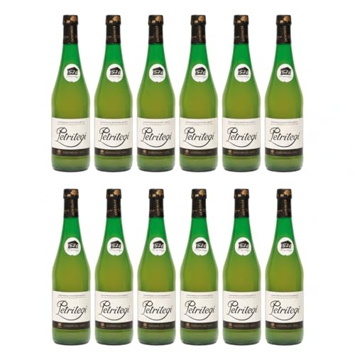 Petritegi Gorenak 12 Botellas de 75 cl – Sidra Natural con Tapón Escanciador, Elaborada con Mezcla de Manzanas Sidreras, Sabor Auténtico y Fresco, 6% Vol.