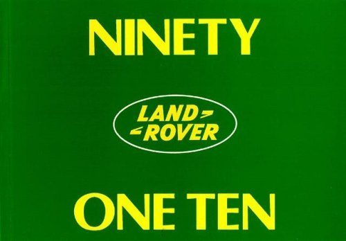 Land Rover 90 and 110 Handbook (Official Handbooks) by Brooklands Books ...