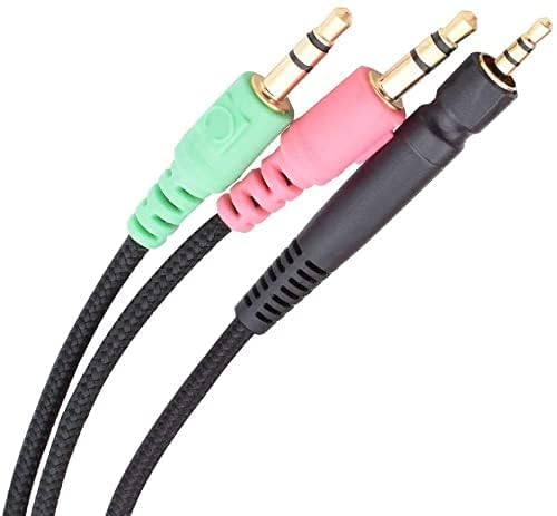 Hizsoaor GSP 600 Replacement Nylon Braided Audio Aux Cord - 6.6FT, Compatible with Game Zero, ONE, GSP500, 670, 350, PC 37X, 373D Gaming Headset,