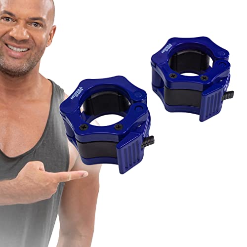 Miweba Sports Schnellverschlüsse für Olympia Langhantel 50/51 mm - Hantel - Hanteln - Langhanteln - Hantelverschlüsse - Schnellverschluss für Hantelstange - Hantelklemmen - Universal (Blau) Miweba Sports Schnellverschlüsse für Olympia Langhantel 50/51 mm - Hantel - Hanteln - Langhanteln - Hantelverschlüsse - Schnellverschluss für Hantelstange - Hantelklemmen - Universal (Blau)