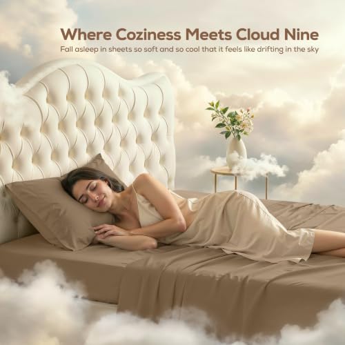 Image of Utopia Bedding Twin Sheet Set - 3 Piece Bed Sheets for Twin Size Bed, Soft and Breathable Microfiber, Includes 1 Fitted Sheet, 1 Flat Sheet and 1 Pillowcase - Oeko Tex (Sand)