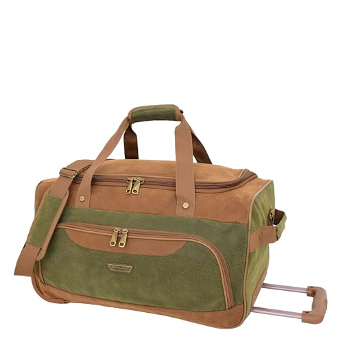 Sac fourre-tout à roulettes daim synthétique léger vert argania taille S