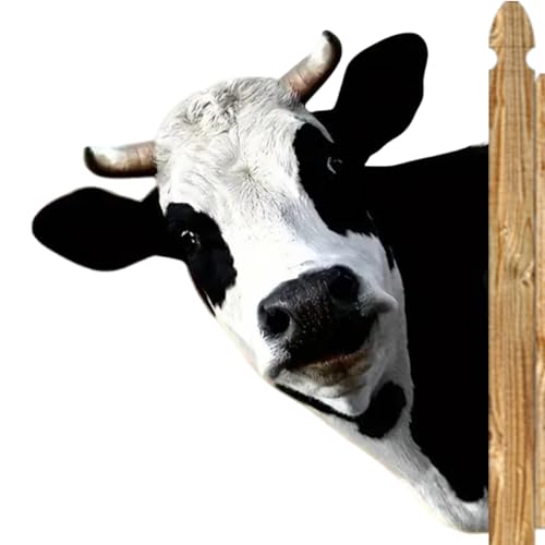 Statua a forma di animale, decorazioni per esterni per giardino, sculture da giardino, sculture di mucca, animali da giardino, sculture in ghisa arrugginita, decorazione da parete per giardino