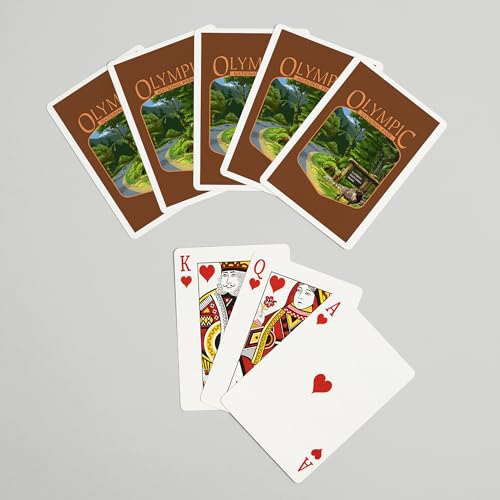 Naipes de poker Lantern Press Olympic National Park, 52 cartas miniatura 7