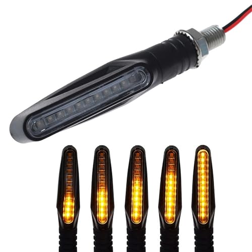 Feu arrière clignotant moto étanche IP68 à 12 LED défilantes effet eau dynamique