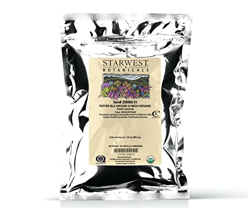 Starwest Botanicals Organic Pepper Black Medium Grind, 1-pound Bag -  209900-51