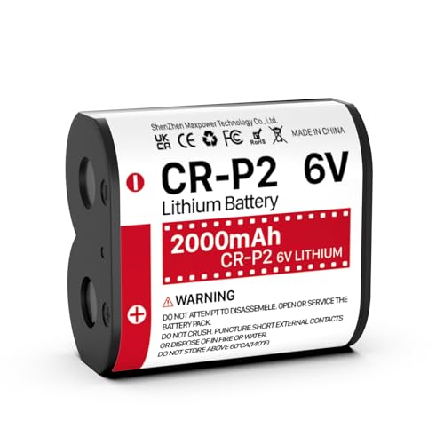 TQTHL 1-Packs CR-P2 Batteries, 6V Lithium Photo Battery Replaces 223A