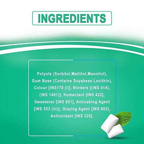 Image of Orbit Spearmint Flavoured Sugar Free Chewing Gum, 4.4g (Pack of 96)