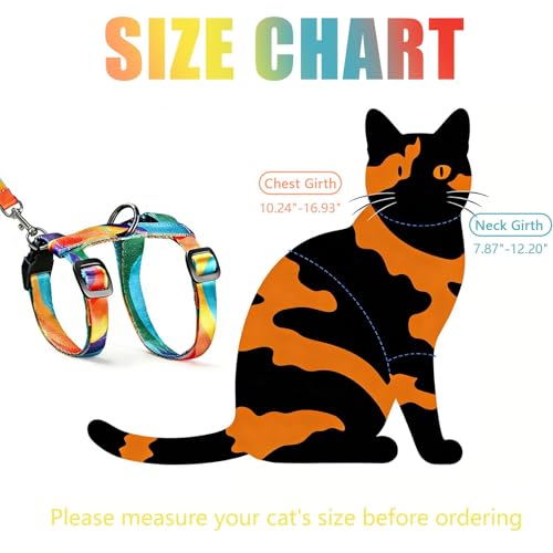 Cat Leash Collar Cat Harness and Leash Set Adjustable Kitten Harness with Leash Lightweight & Soft Pet Safety Harness for Walking and Travel - Image 5