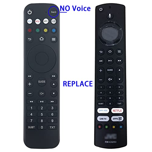Replacement IR Remote Control RM-C3253 Fit for JVC TV Edition Smart 4K HDR LED TV LT-40CF890 LT-49CF890 LT-55CF890 LT40CF890 LT49CF890 LT55CF890 - Image 2