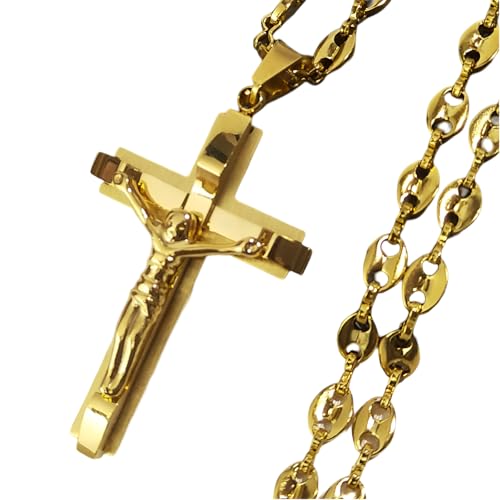 Collier Jésus Christ antiallergique en argent 925, pendentif crucifix durable ZZHYGM
