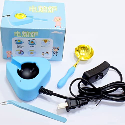 MINGYUESKY Wax Seal Warmer Kit with Spoon and Tweezers, Great Tool for Melting Sealing Beads (Electric Wax Seal Warmer)