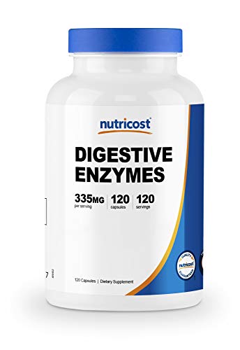 Nutricost Digestive Enzymes 335mg, 120 Veggie Capsules - Complete Digestive Enzyme Supplement