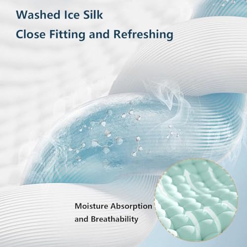 GAORUIFENG Duvet, Skin Duvet, Washable Ice Silk Air Conditioner Duvet Quilt Premium Cool Ice Silk Duvet, for Hot Sleepers (B, 150 * 200cm/59 * 79in [+2*Pillowcases]) (B 200 * 230cm/79 * 90in)2