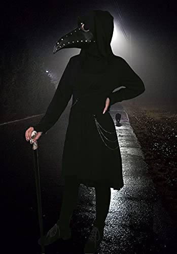 Gemijack Womens Renaissance Costumes Hooded Robe Lace Up Vintage Pullover High Low Long Hoodie Dress Cloak #TOP2