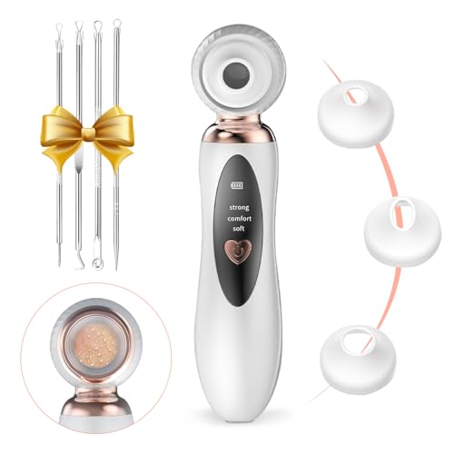 2025 - Aspiradora de poros para eliminar puntos negros, aspiradora visual recargable para puntos negros, limpiador facial de poros, 3 potencia de succión, 3 sondas, kit USB, herramienta eléctrica