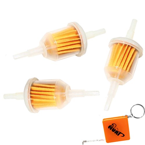 HURI 3x Benzinfilter Ø 6-8 mm für Pocketbike Roller Moped Motorrad Quad ATV Kart Auto