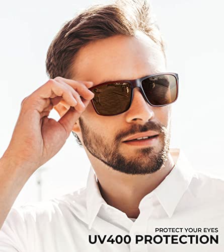 Image of KALIYADI Sunglasses for Mens Polarized-Sunglasses: Men Sun Glasses with UV400 Protection for Driving Fishing Golf