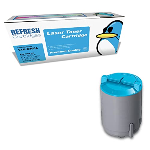 remanufacturado Samsung clp 300 (clp p300c / ELS/clp c300a/ clp m300a/ clp y300a/ clp k300a) Cartuchos de tóner láser Individual & MULTI PACK POR Refresh CARTUCHOS   CIAN X1 (clp c300a)