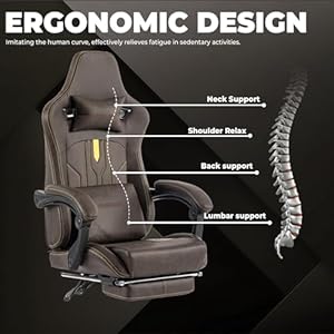 Gaming Chair, Video Game Chair with Footrest and Massage Lumbar Support, Racing Style Computer Chair with Headrest, Height Adjustable Gamer Chair Office Desk Chair Gaming Chair Video Game Chair with Footrest and Massage Lumbar Support Racing Style Computer Chair with Headrest Height Adjustable Gamer Chair Office Desk Chair