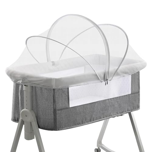 PZCC Moustiquaire Poussette, Moustiquaire Berceau Bebe, Moustiquaire Pliable pour BéBé, Respirant Protection Anti-Insectes, avec Fermeture Éclair, pour...