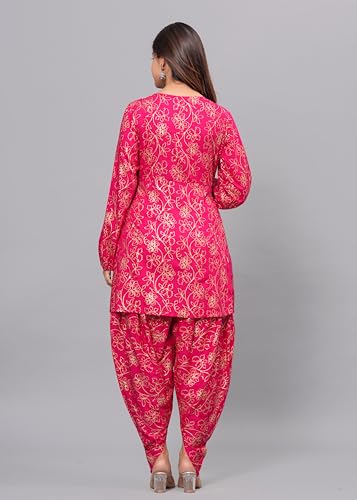 Image of Womens Kurta With Dhoti Pant | Kurta Dhoti Set Festival Wear |Kurta Dhoti Pant Set for Womens