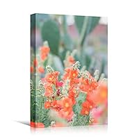 Canvas Wall Art Red Fields Bohemian Colorful Floral Group Multicolor Photography - 12x18 inches