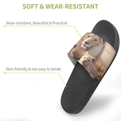 African Lion Family House Sandals Non-Slip Bathroom Slippers Beach Summer Shoes for Men Women3