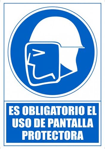 Pictograma Archivo 2000 Obligatorio Uso De Pantalla Protectora Pvc Color Azul 210X297 Mm