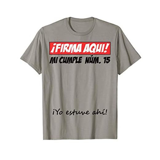 Firma Aqui 15 cumpleaños I libro de visitas Camiseta