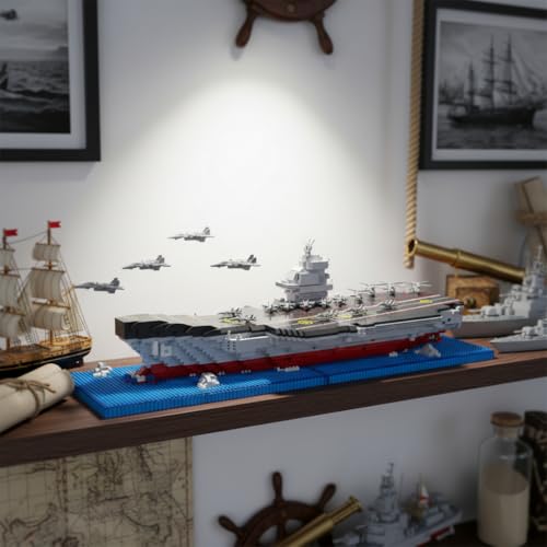 Image of SKY LINE OCEAN Plastic Warship Model Micro Building Blocks Set - 1878+ Pieces Ship Model Assembly Toy, DIY Brick Game (Complex only for Adults Ages 14+) Collectors Gift | 5 Year Structural Warranty
