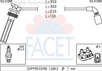 Kit de cables de encendido Facet para el mantenimiento técnico de Aveo T255