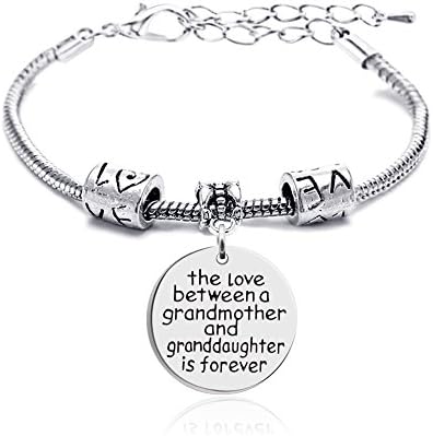 lauhonmin Mother Daughter Mother Son Grandmother Grandson Granddaughter Charm Bracelets Mom Gifts Mother's Day (Grandmother and Granddaughter)