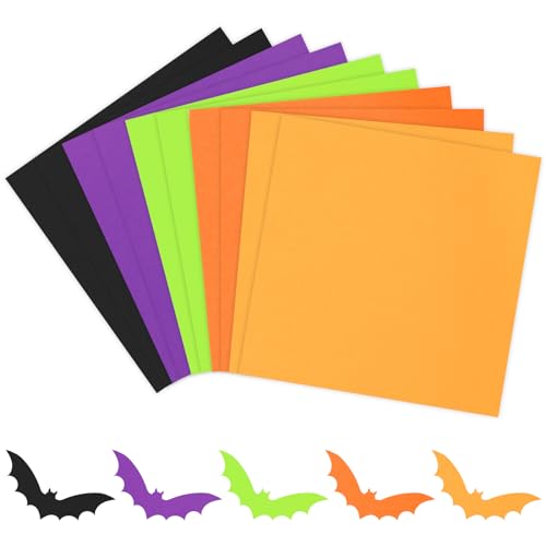 Papier cartonné coloré Halloween AnyDesign, lot de 50 feuilles pour loisirs créatifs