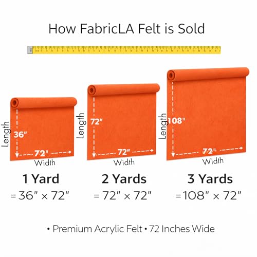 image for FabricLA Acrylic Felt Fabric by the Yard | 72 Inch Wide | Craft Sewing