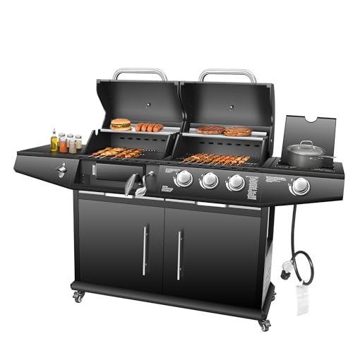 Dual Fuel Grill Combo 3+1 Burners