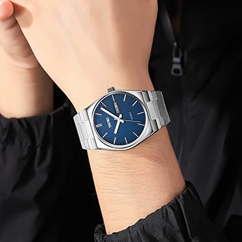 Image of Men Luxury Gold Chinese Dragon Carved Dial Diamond Quartz Watch Casual Waterproof Sport Stainless Steel Wristwatch