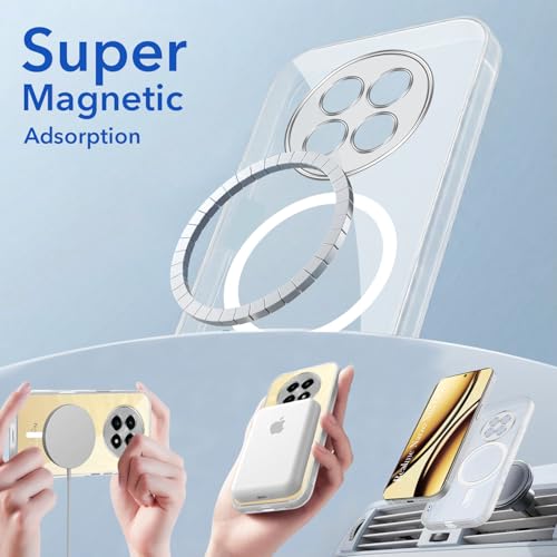 Image of Jkobi Lifetime Anti-Yellow MagSafe Compatible Clear Back Cover Case for Realme Narzo N65 5G (Sleek Hard Crystal | Shockproof and Camera Protection)