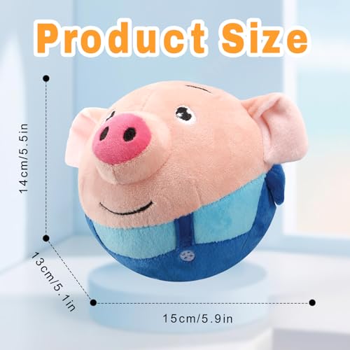 Tagysh L69465164789464156 Interactive Dog Toy, Active Mobile Pet Plush Toy Pig, Usb Rechargeable Squeaky Dog Toy Ball With Remote Control thumb #5