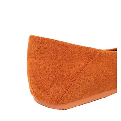 YTR6TW Women Flats Metal Buckle Pointed Toe Low Heels Shoes Versatile Office Daily Pumps3