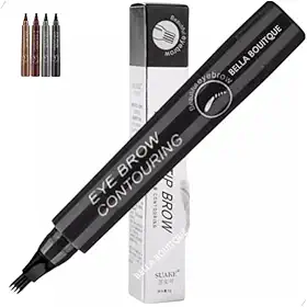 Caneta Para Sobrancelha Fio A Fio Cor Preto Para Maquiagem Microblading Tatoo Cor 5 Preto