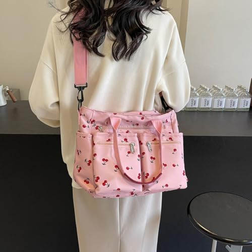 Bolsos tote para mujer - Bolso coqueto grande de nailon, bolso cruzado y de hombro para trabajo miniatura 4