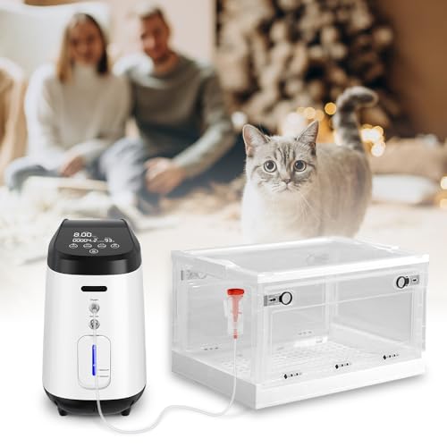 Portable Oxygen Pet Cage for Cats and Dogs Pet Owner Family Dual-Use 2in1 Nebulizing&Oxygen Care Box (M)