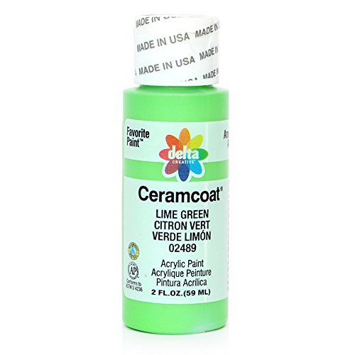 Delta Creative Ceramcoat Acrylic Paint in Assorted Colors (2 oz), 2489, Lime Green