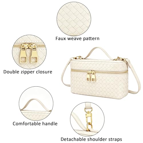 Image of Trendy Shoulder Bags for Women Mini L19 Square Box Satchel Bag Cute PU Leather Crossbody Purse with Adjustable Strap