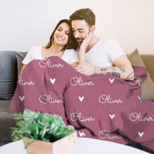 Image of PUREFLY Ships Next Day-Personalized Blanket for Kids- Custom Blanket with Name for Teen Girls and Boys, Birthday Gifts for Women and Men, Customized Flannel Throw, Christmas Blankets Gifts for Baby
